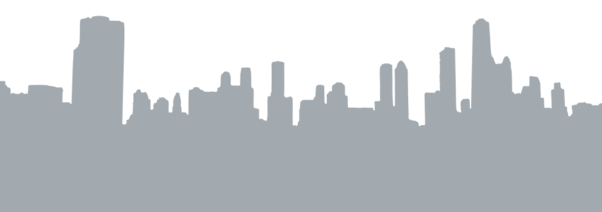 Silhouette of background buildings